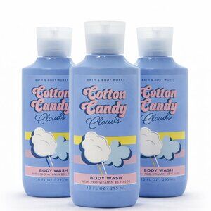 Bath & Body Works Body Wash Bundle COTTON CANDY CLOUDS 3Pack NEW